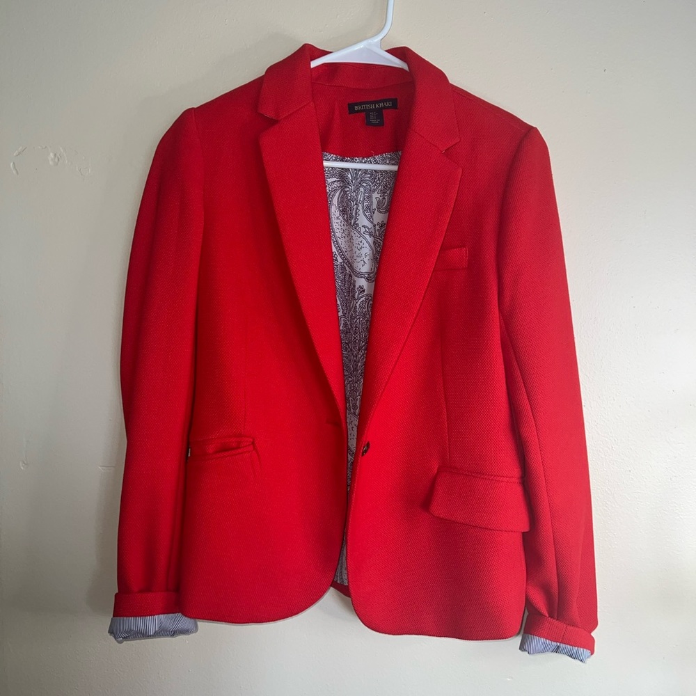 Red blazer jacket